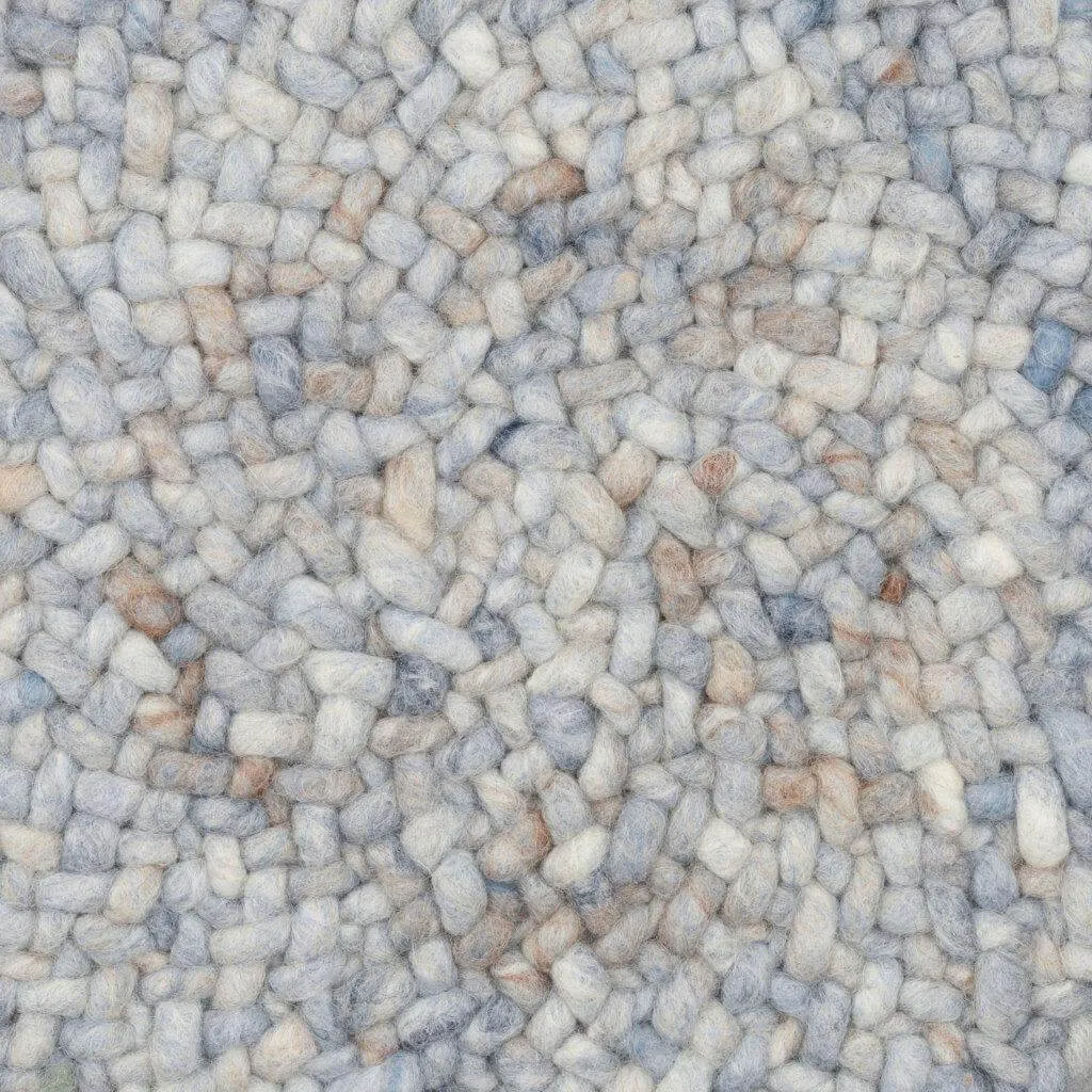 Handwebteppich Salsa Tortuga, rund, Schurwolle, Farbe 453, Draufsicht