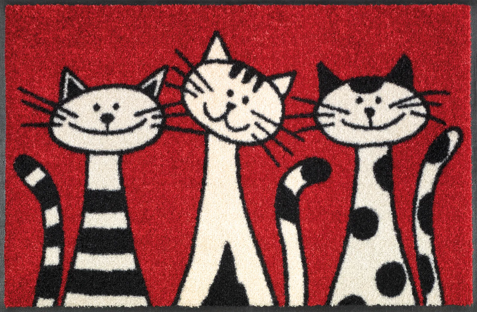 Sauberlaufmatte Three Cats, wash & dry Design, 50 x 75 cm, Draufsicht
