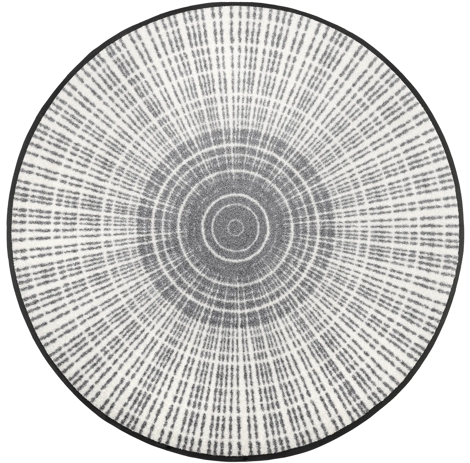 Fußmatte Cascara grey, Wash & Dry Design, runde Sonderform, ∅ 115 cm, Draufsicht