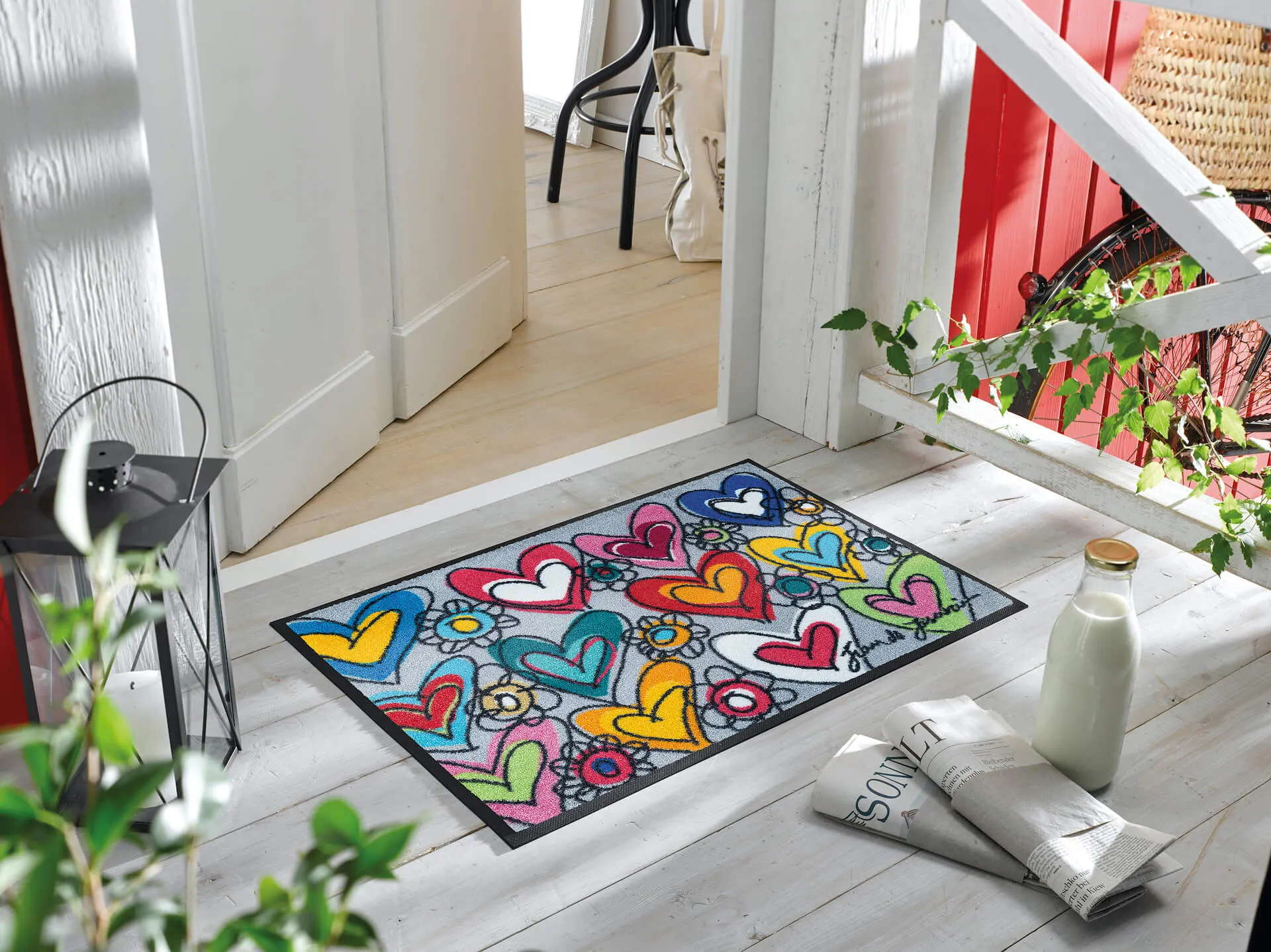 Fußmatte With Love, all things are possible, Wash & Dry Design, 050 x 075 cm, Milieubild