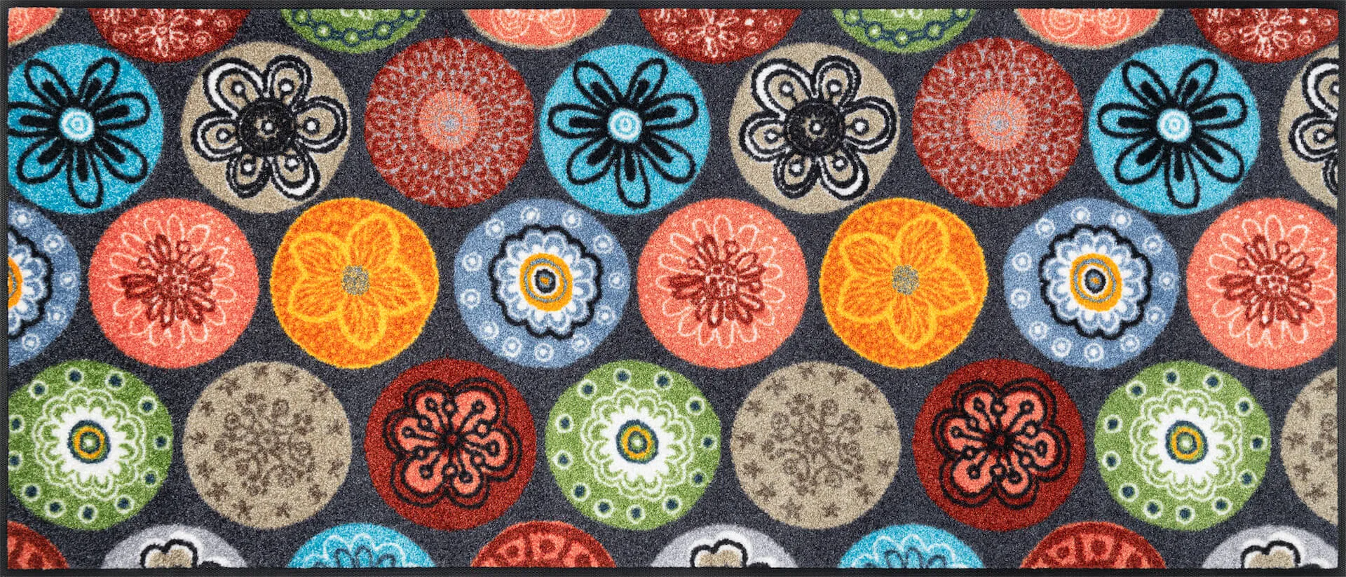 Sauberlaufmatte Coralis, wash & dry Design Fußmatte, mehrfarbig, 060 x 140 cm, Draufsicht