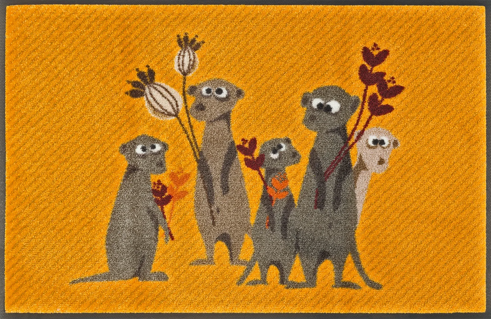 Fußmatte Erdmännchen Pepe, Bo, Paco & Co., wash & dry Design, 50 x 75 cm, Draufsicht