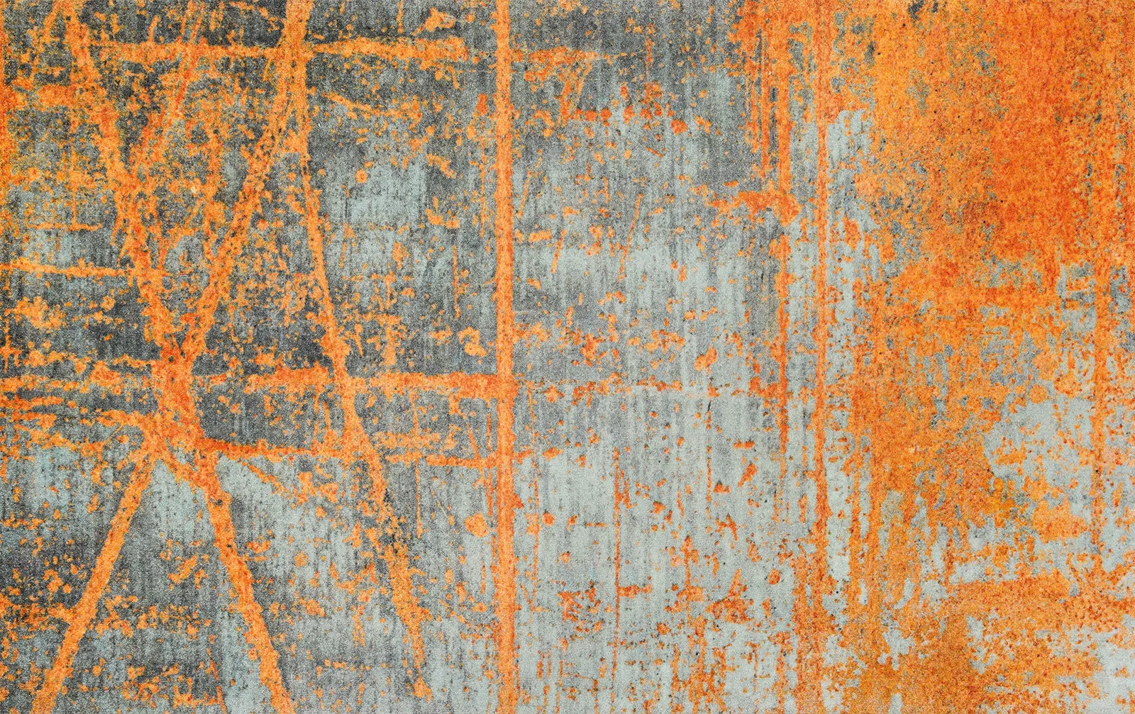 Sauberlaufmatte Rustic, abstraktes Design, orange/grau, Draufsicht