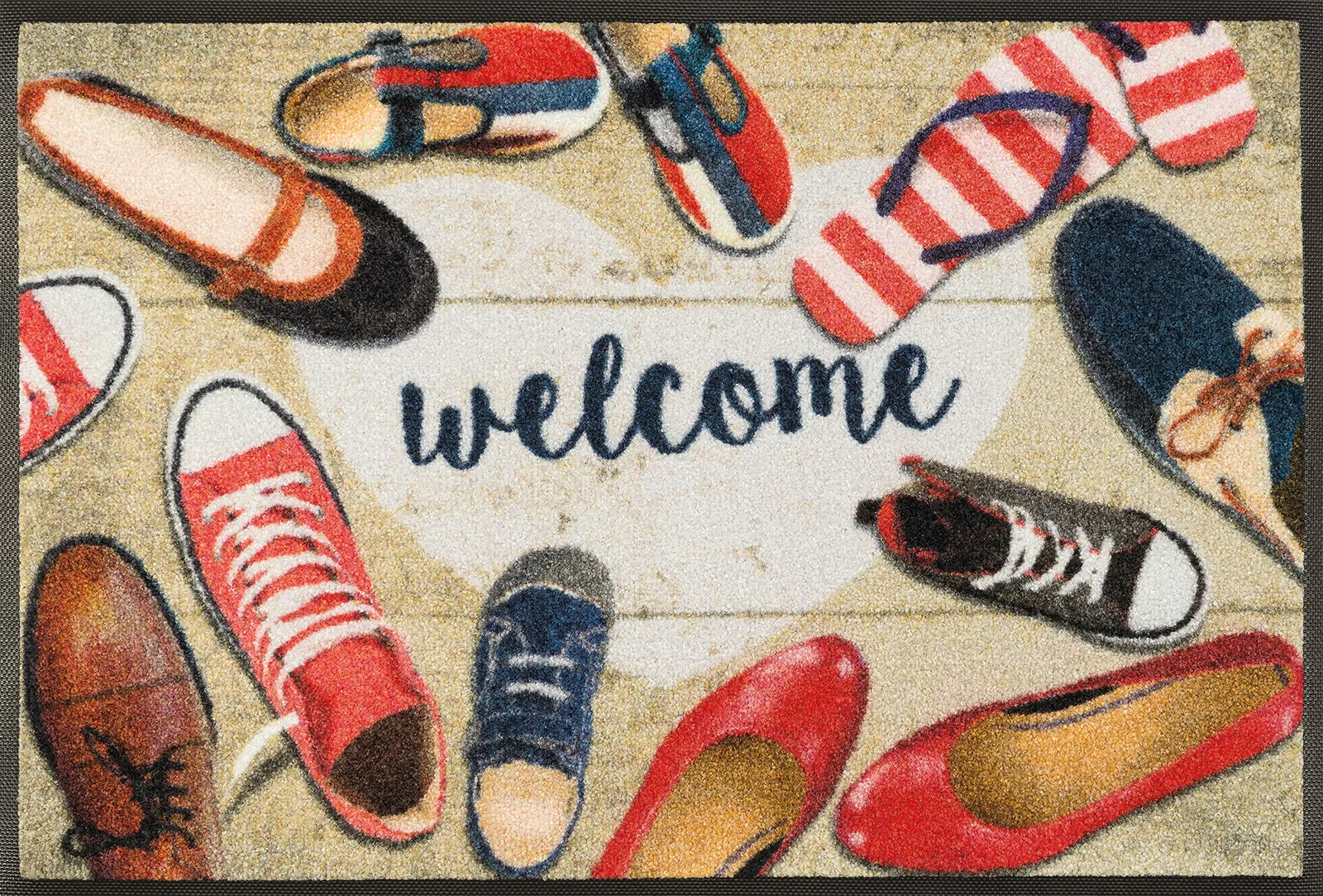 Fußmatte Shoes welcome, Wash & Dry Enter & Exit, 050 x 075 cm, Draufsicht