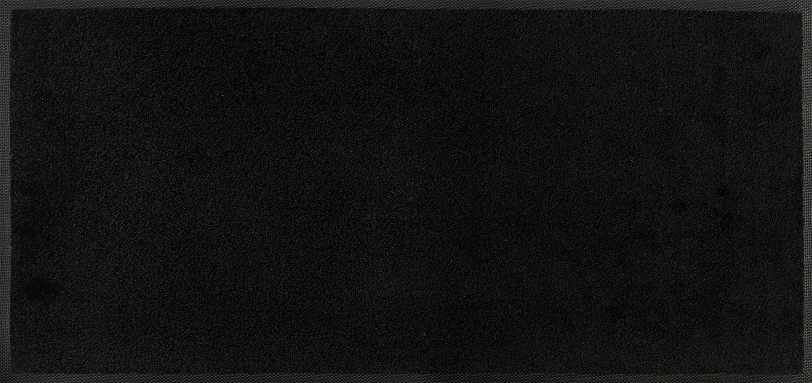 Fußmatte uni Raven Black, Wash & Dry Monocolour, Schuhparkplatz, 035 x 075 cm, Draufsicht