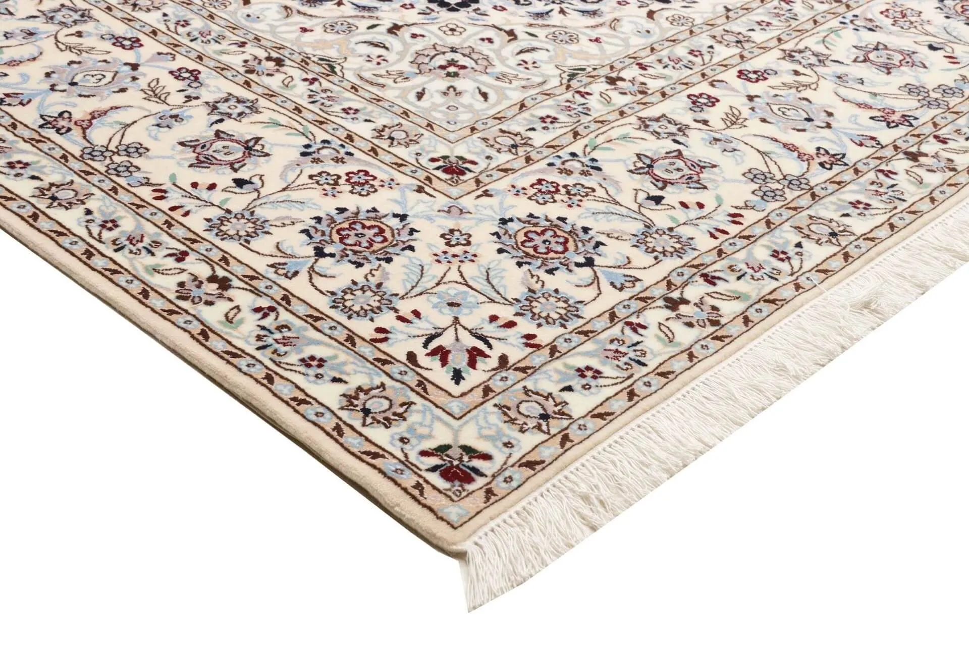 Nain Teppich Blau, 6 LA Knüpfung, Schurwolle, 208 x 270 cm, Detailansicht