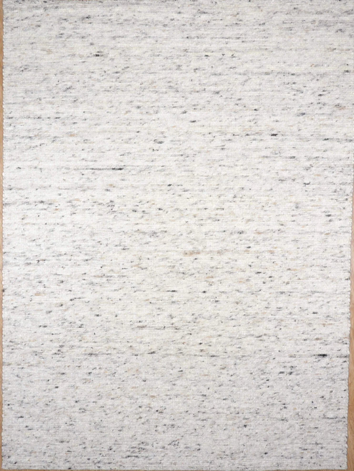 Handwebteppich Black Forest Action, Wolle, grau/beige Melange, Draufsicht