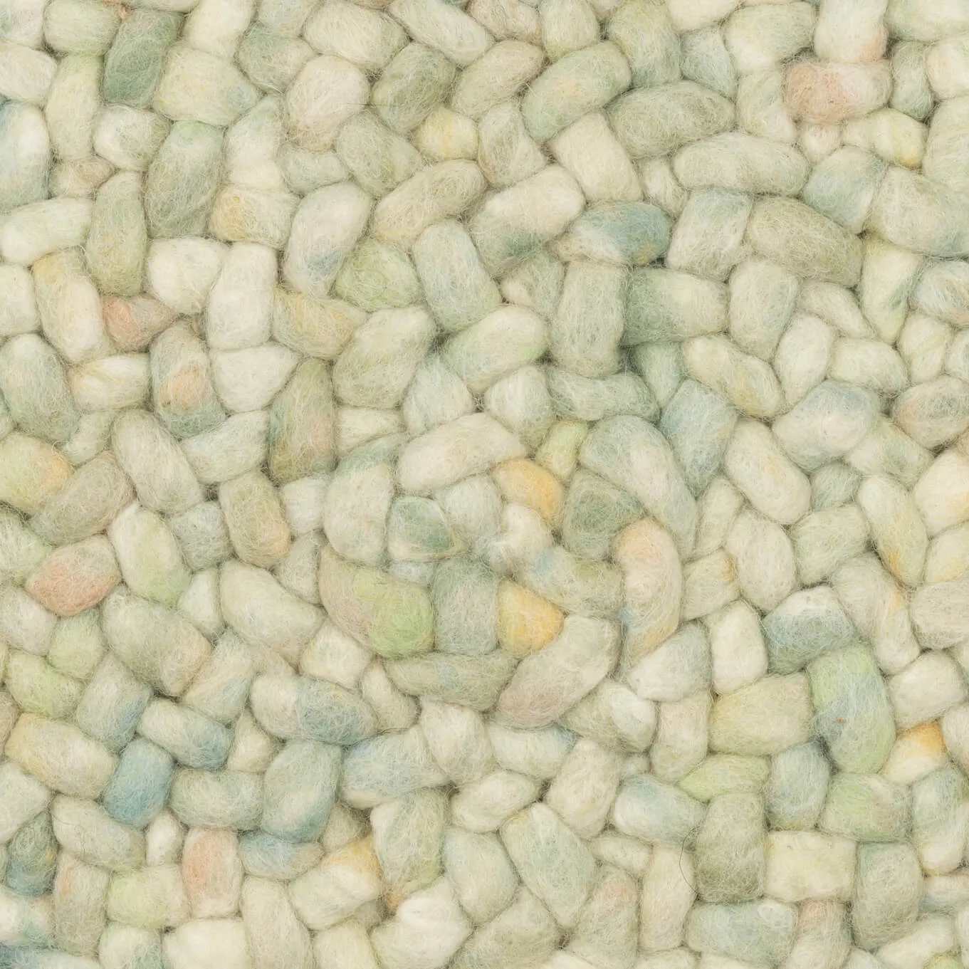Paulig Handwebteppich Salsa Jameica, rund, Schurwolle, Farbe 442, Draufsicht