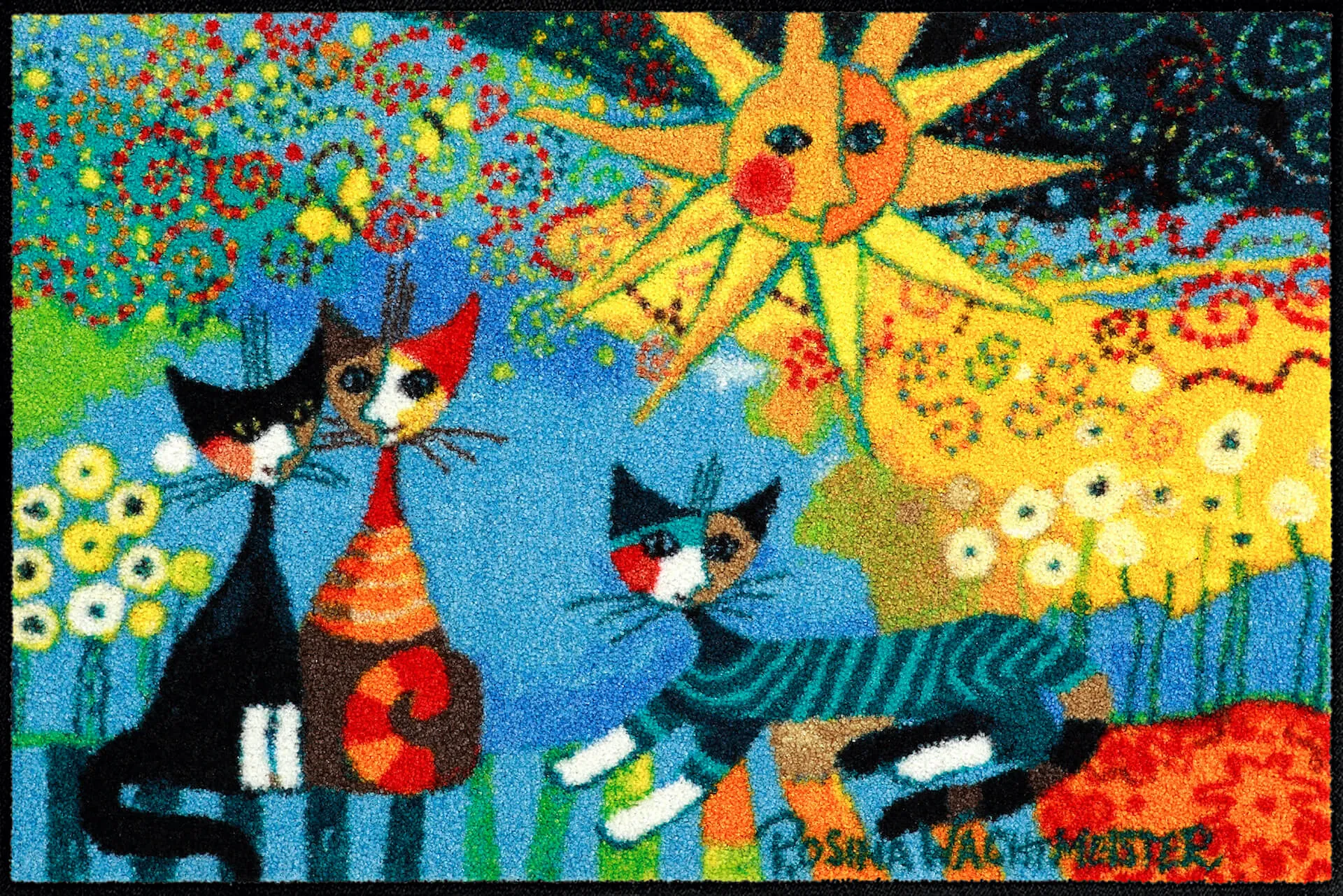 Fußmatte La Dolce Vita, Rosina Wachtmeister Lifstyle, mehrfarbig, 050 x 075 cm, Draufsicht