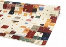 Gabbeh Teppich Lori Sherin multy, Schurwolle, mehrfarbig, Detailansicht