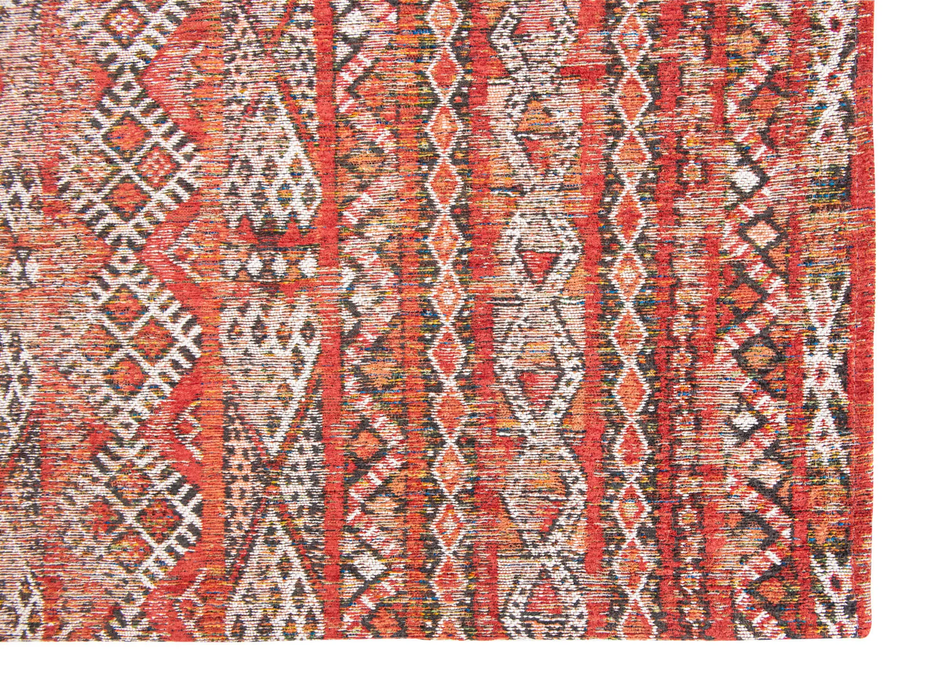 Flachgewebe Teppich Kilim, Baumwolle & Wolle, Fez Red, Draufsicht