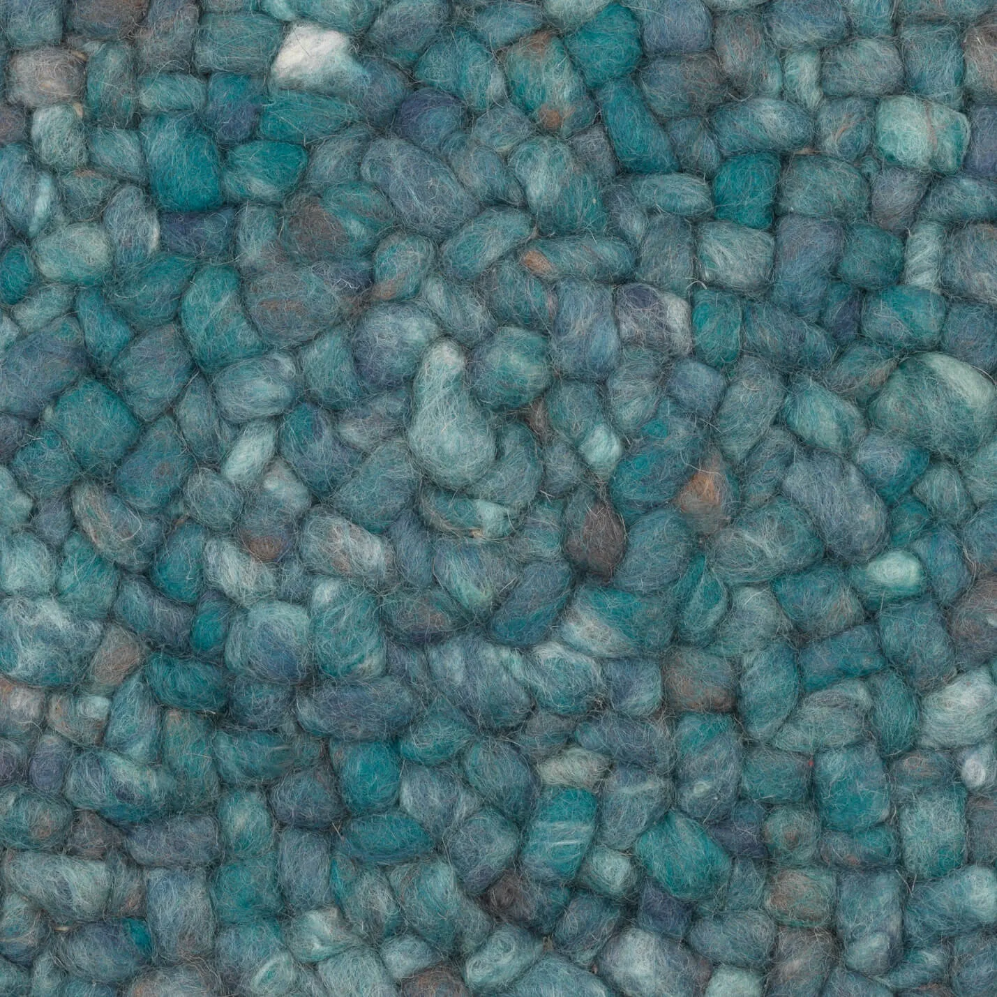 Paulig Handwebteppich Salsa Jameica, rund, Schurwolle, Farbe 145, Draufsicht