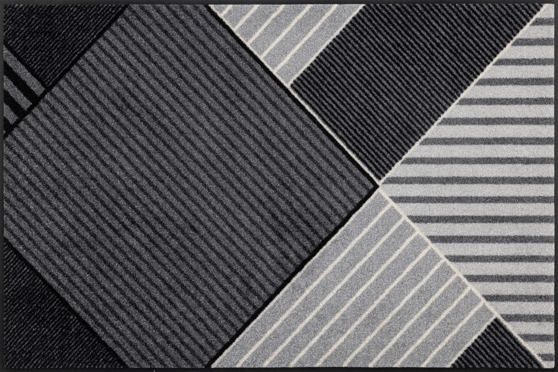 Fußmatte Straight in Blocks, Wash & Dry Design, 075 x 120 cm, mehrfarbig, Draufsicht