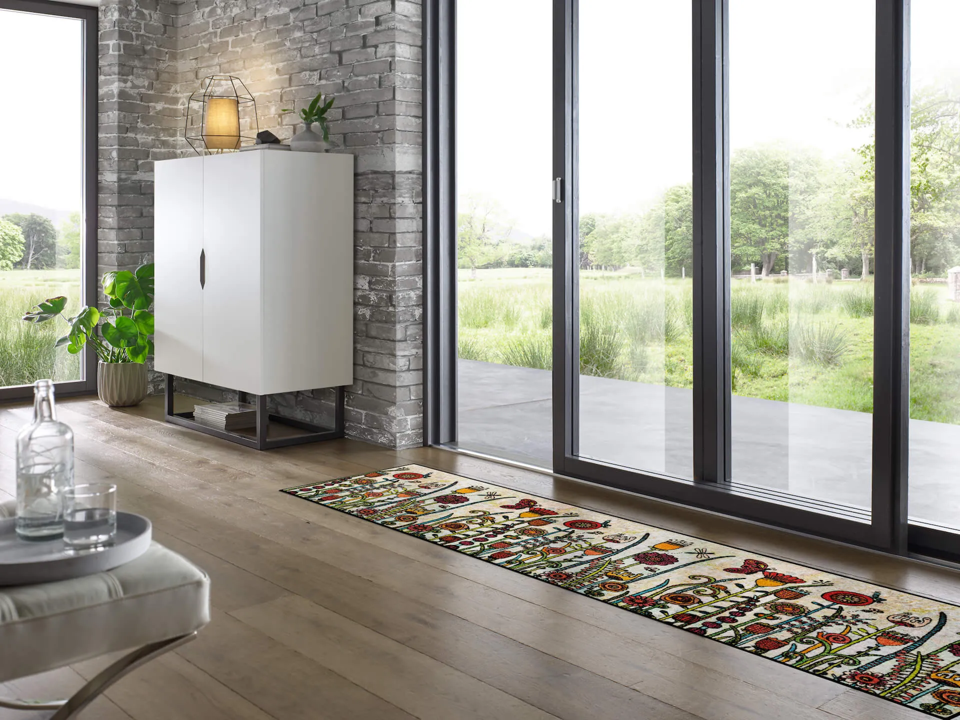 Sauberlaufmatte Sonnentag, wash & dry Kollektion, Rollin' Art Design, 060 x 240 cm, Milieubild