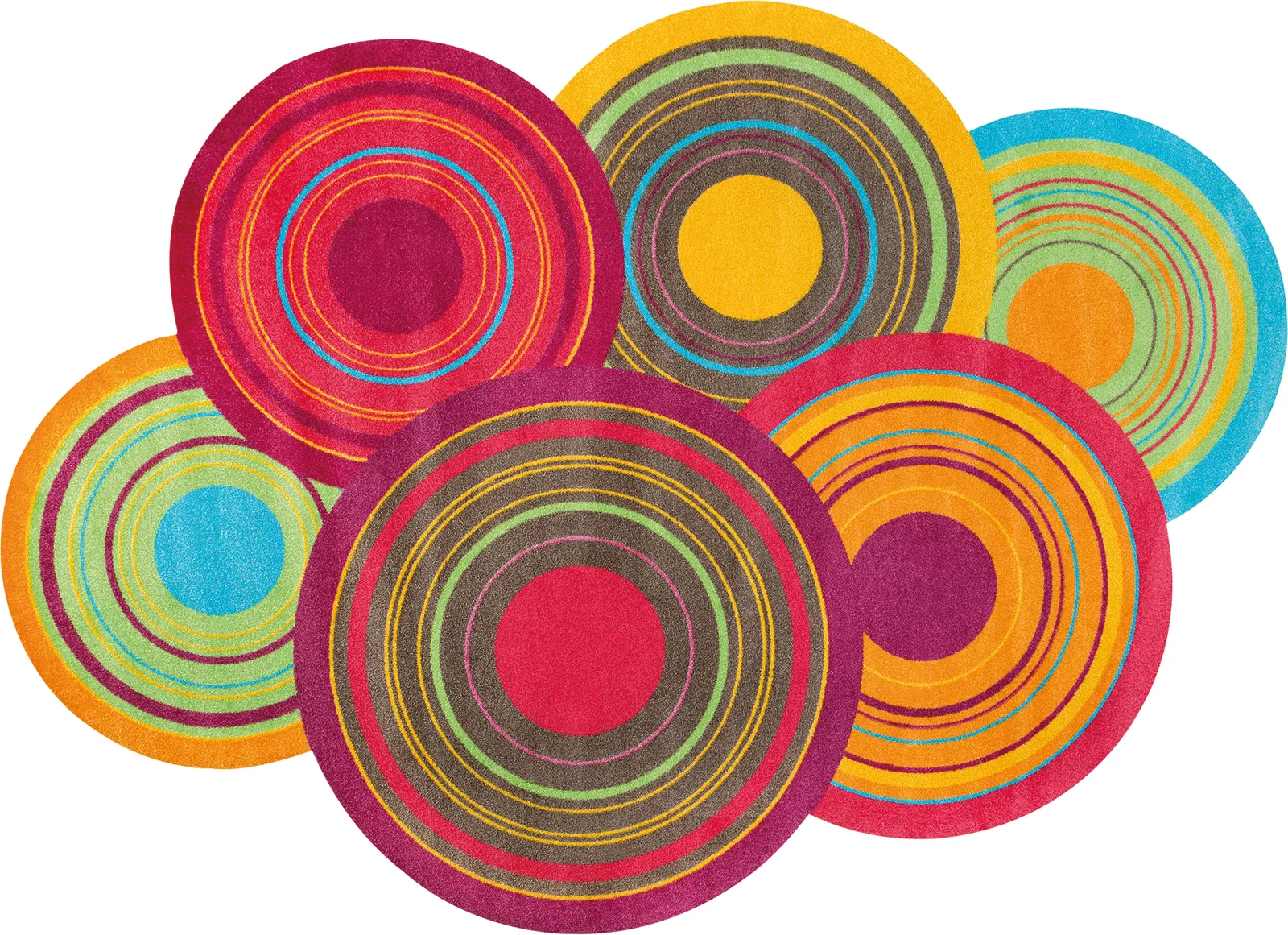 Cosmic Colours Sauberlaufmatte, randlos, mehrfarbig, 140 x 200 cm, Draufsicht