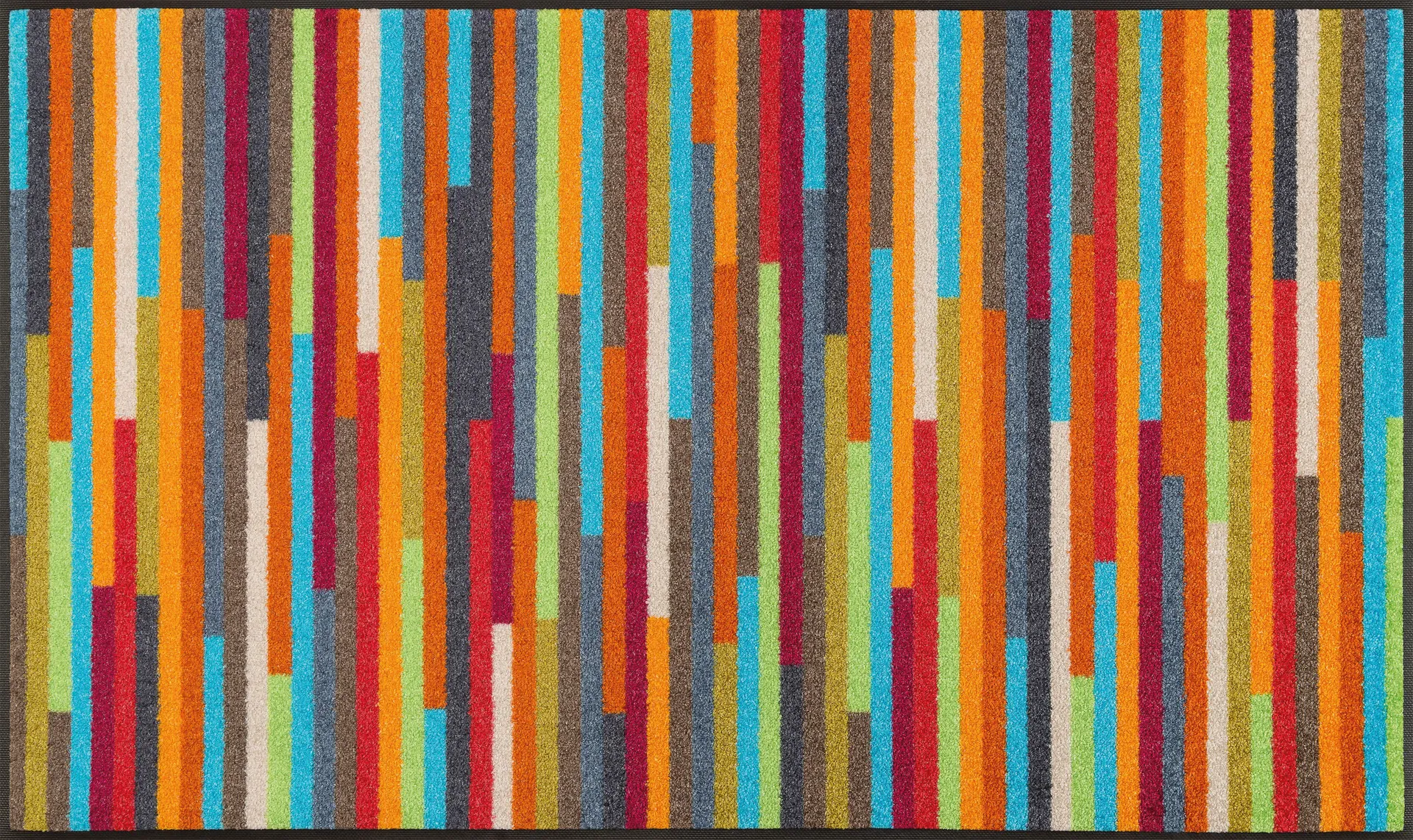 Fußmatte Mikado Stripes, wash & dry Design, mehrfarbig, 075 x 120 cm, Draufsicht