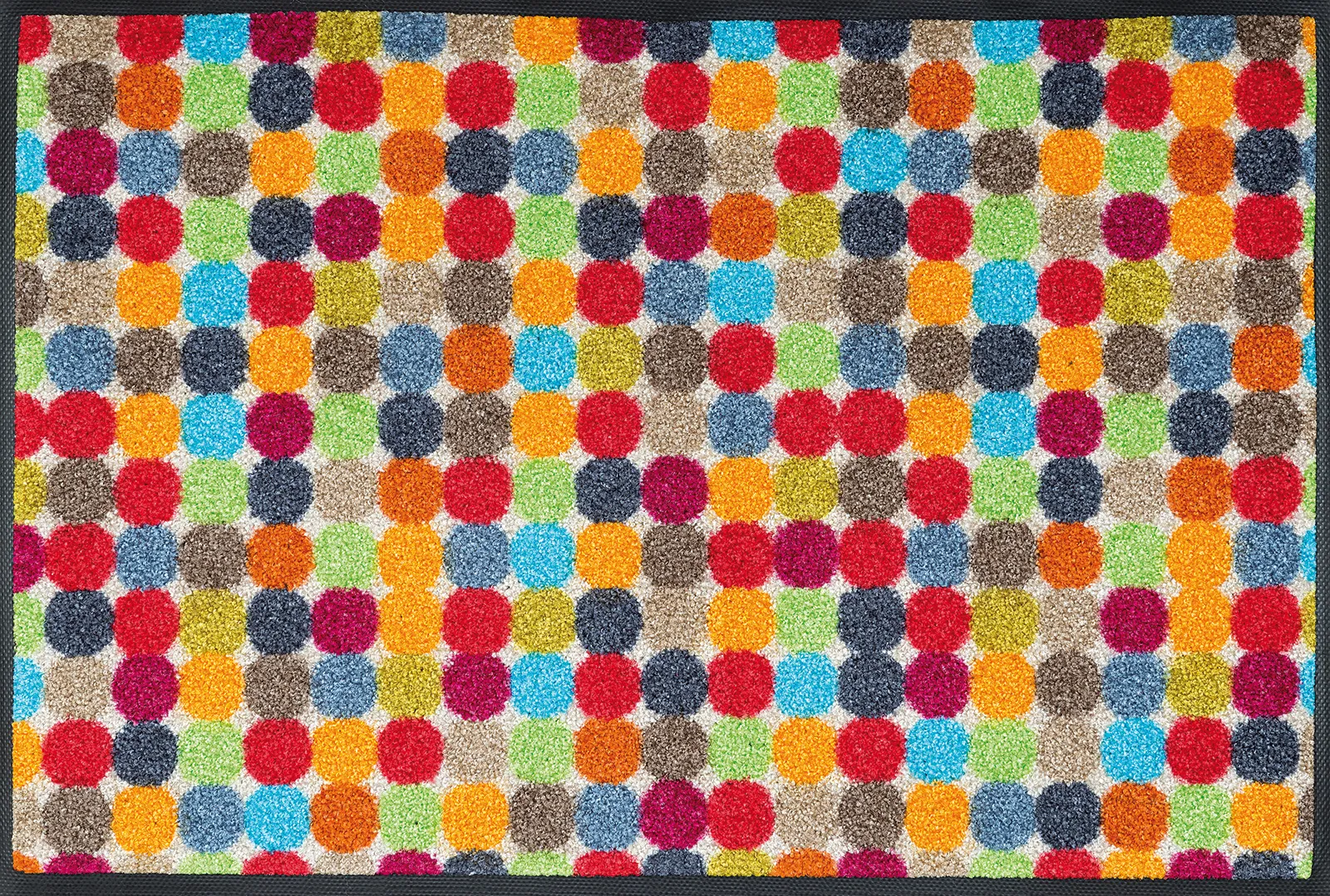 Fußmatte Mikado Dots, wash & dry Design, mehrfarbig, 050 x 075 cm, Draufsicht