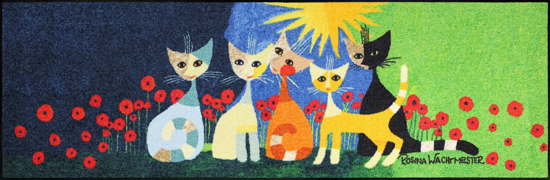 Fußmatte Una Bella Compagnia, Rosina Wachtmeister Lifestyle, 060 x 180 cm, Draufsicht