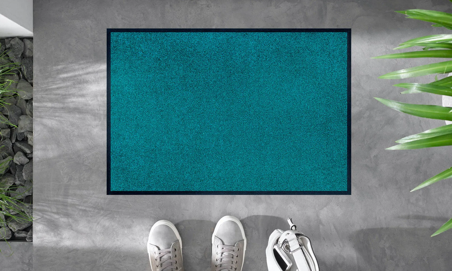 Fußmatte uni TC_Peacook Green, Wash & Dry Trend Colour, 040 x 060 cm, Milieubild