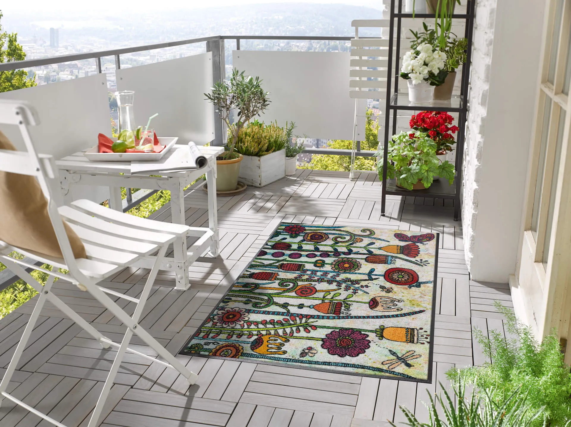 Sauberlaufmatte Sonnentag, wash & dry Kollektion, Rollin' Art Design, 075 x 120 cm, Milieubild