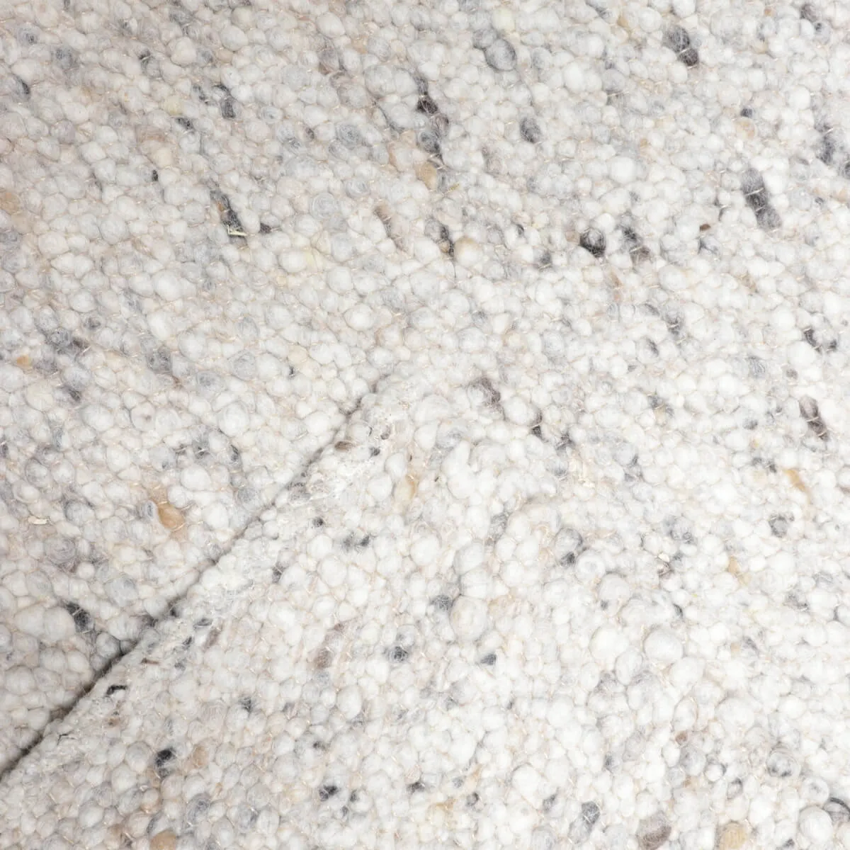 Handwebteppich Black Forest Top, grau/beige Melange, Schurwolle, Detailansicht