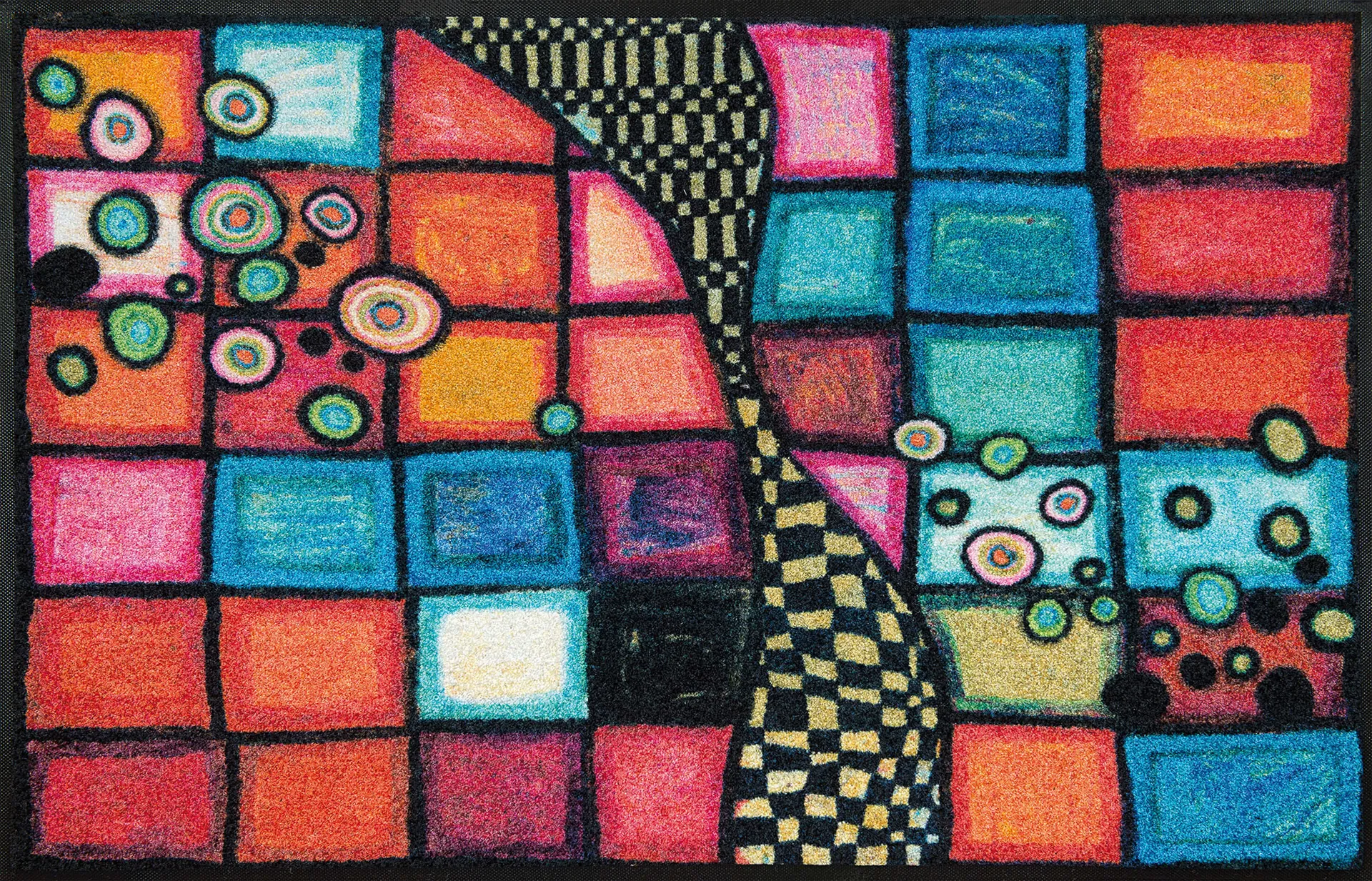 Sauberlaufmatte Tiger Tundra, Wash & Dry Special Art, mehrfarbig, 75 x 120 cm, Draufsicht