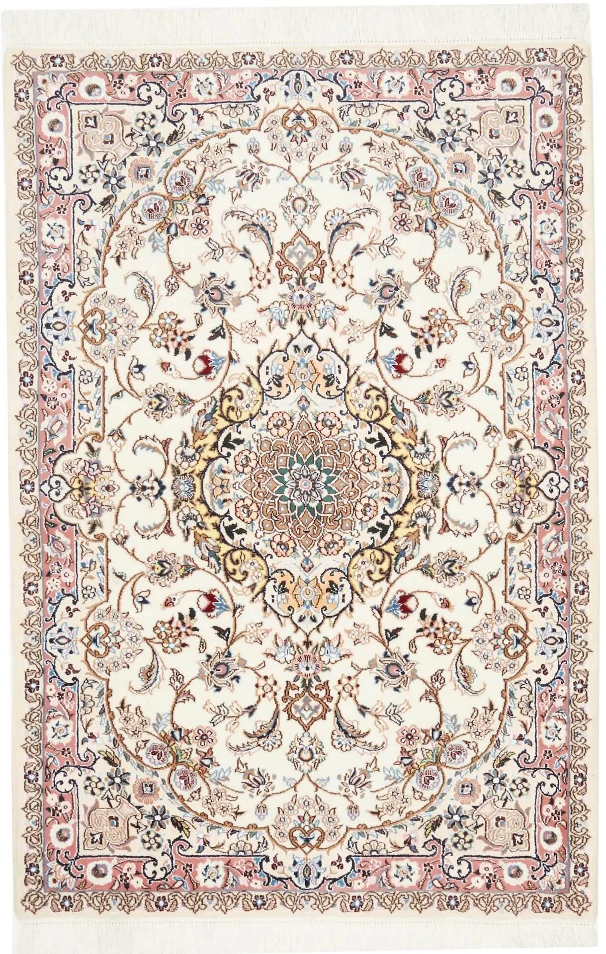 Nain Teppich, 9 LA Knüpfung, Schurwolle, 105 x 154 cm, Draufsicht