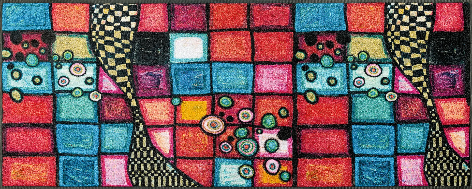Sauberlaufmatte Tiger Tundra, Wash & Dry Special Art, mehrfarbig, 75 x 190 cm, Draufsicht