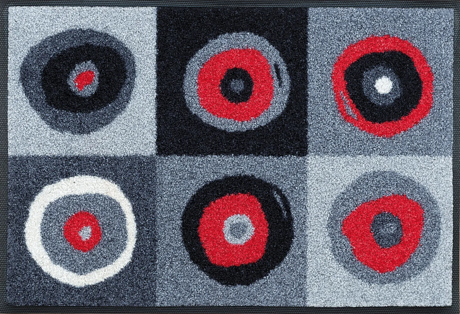 Fußmatte Sergej grey, wash & dry Sauberlaufmatte, 040 x 060 cm, Draufsicht