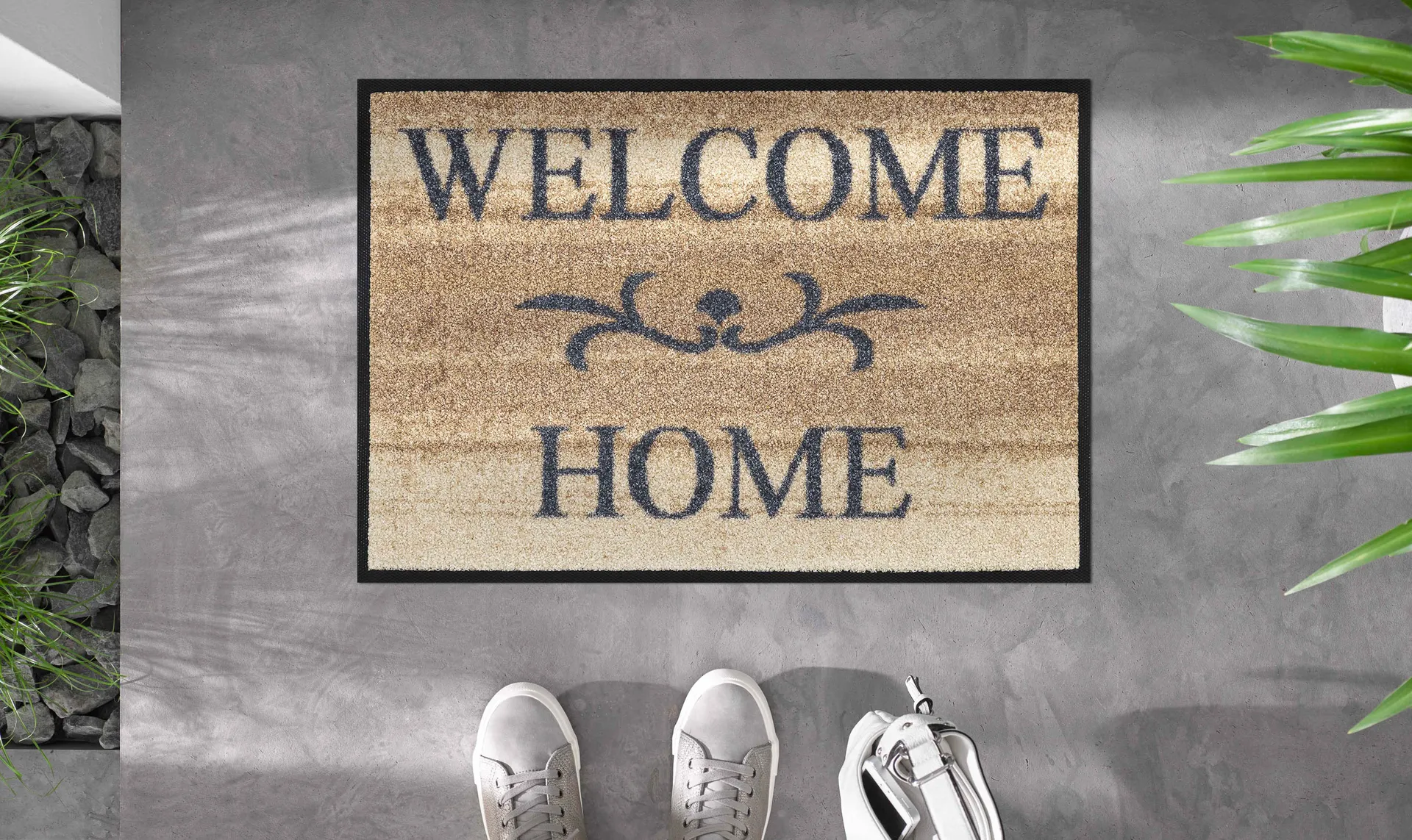 Fußmatte Welcome Home beige