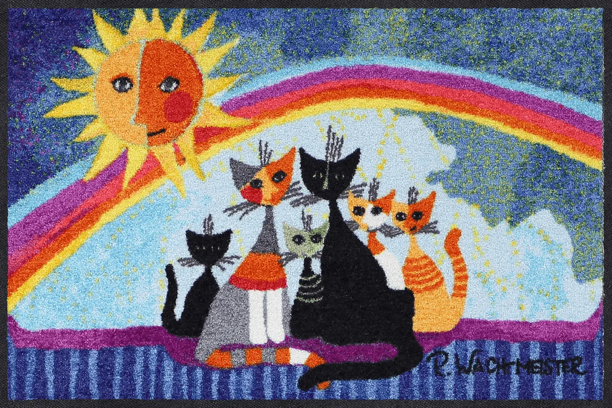 Fußmatte Sunny family, Rosina Wachtmeister Lifestyle, 050 x 075 cm, Draufsicht