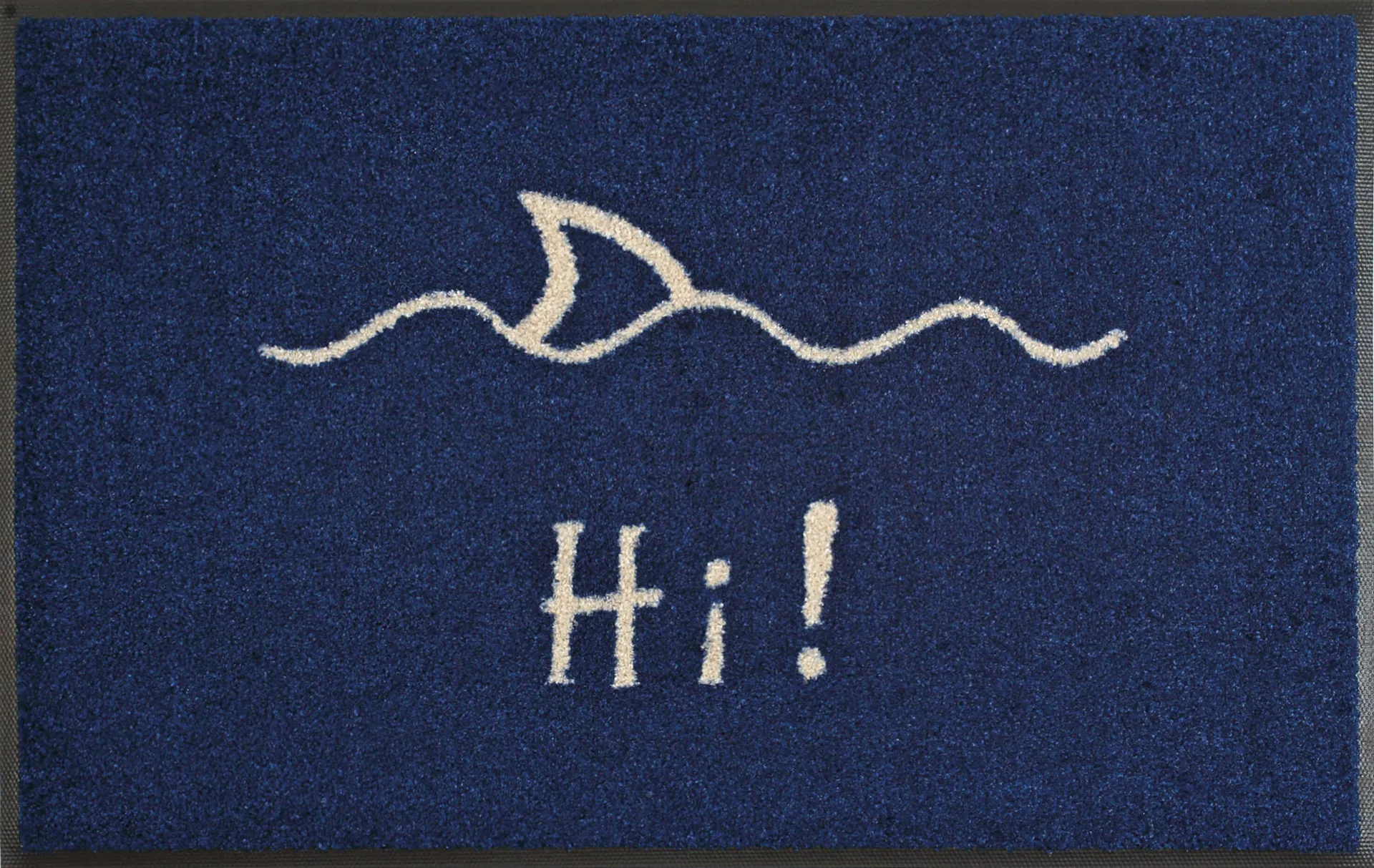 Fußmatte Hi!, Wash & Dry Design Haifischflosse, 050 x 075 cm, Draufsicht