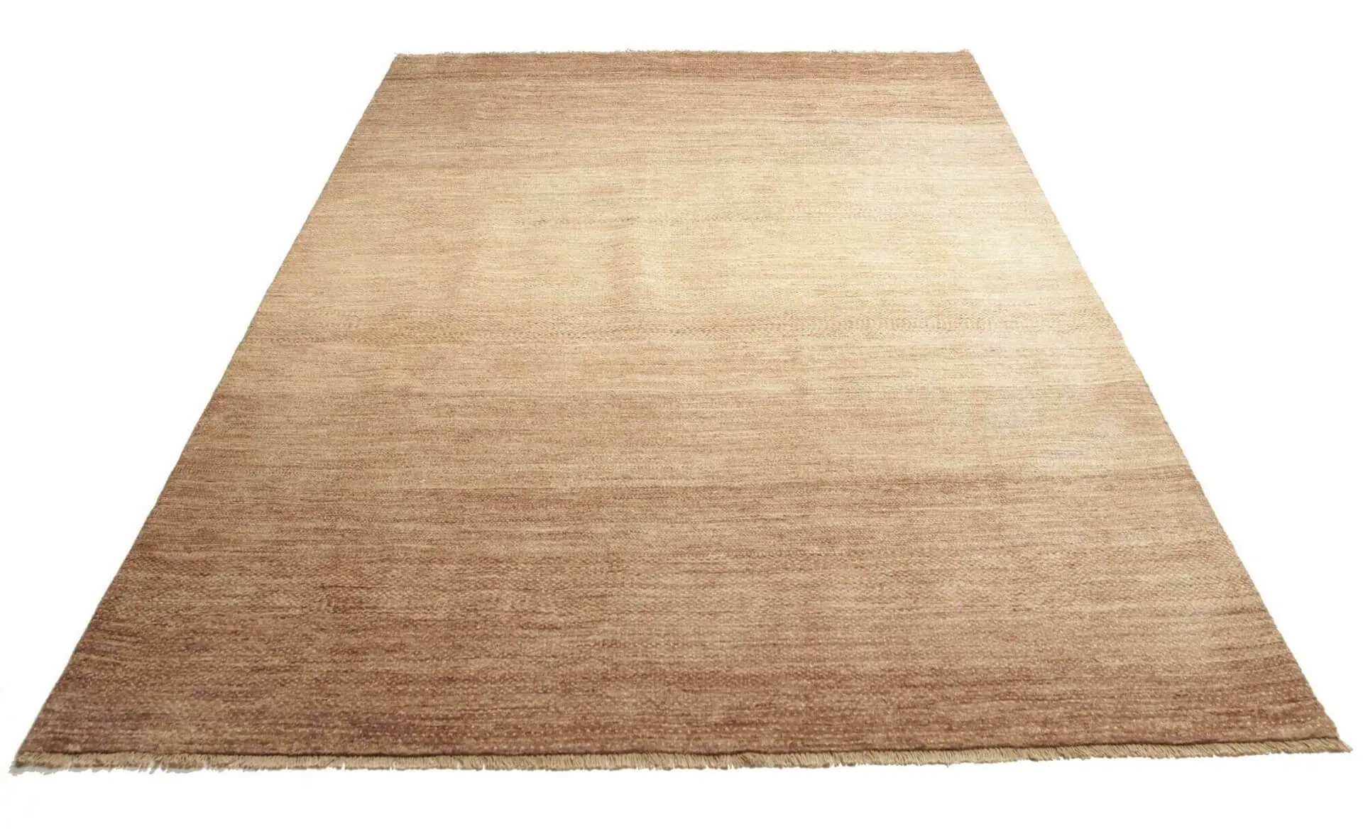 Afghanteppich Shayan, handgeknüpft aus Schurwolle, beige/braun, 197 x 296 cm, Komplettansicht