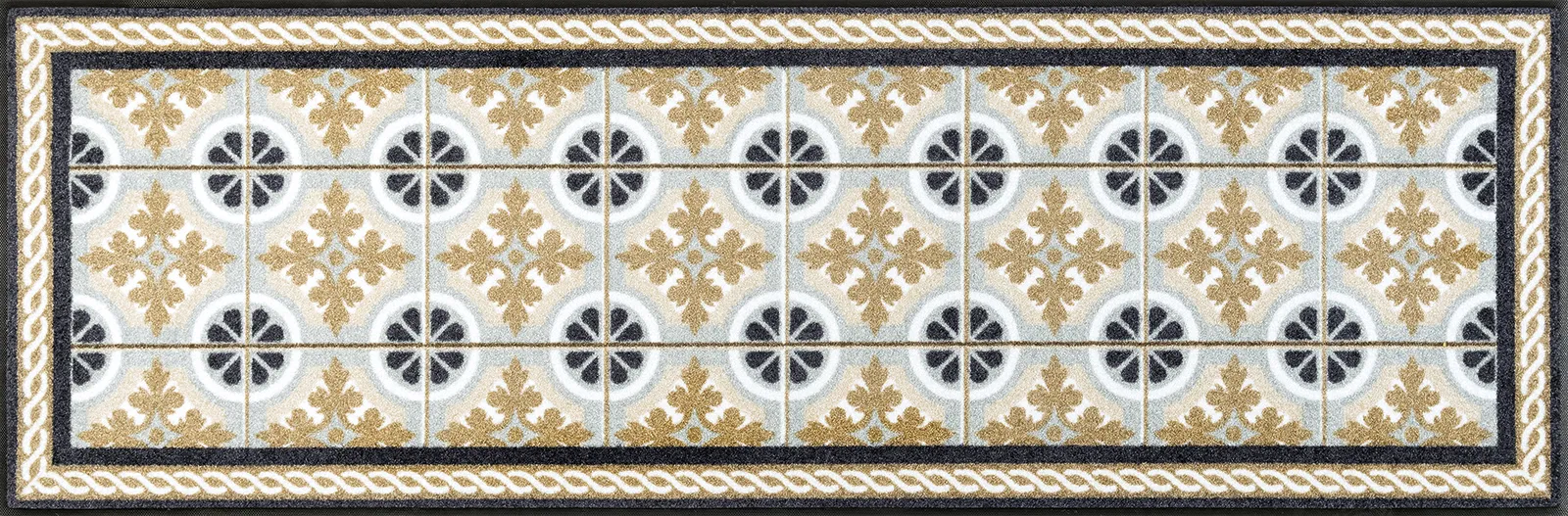 Küchenmatte Kitchen Tiles, Wash & Dry im Mosaikdesign, 60 x 180 cm, Draufsicht
