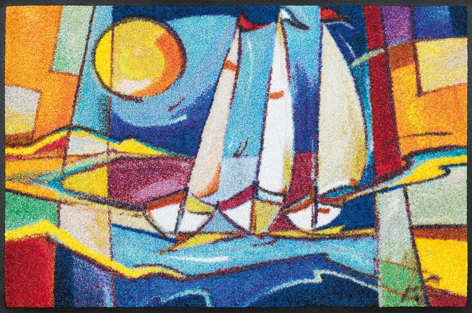 Fußmatte sailing home, wash & dry, designed von Alfred Gockel, 50 x 75 cm, Draufsicht