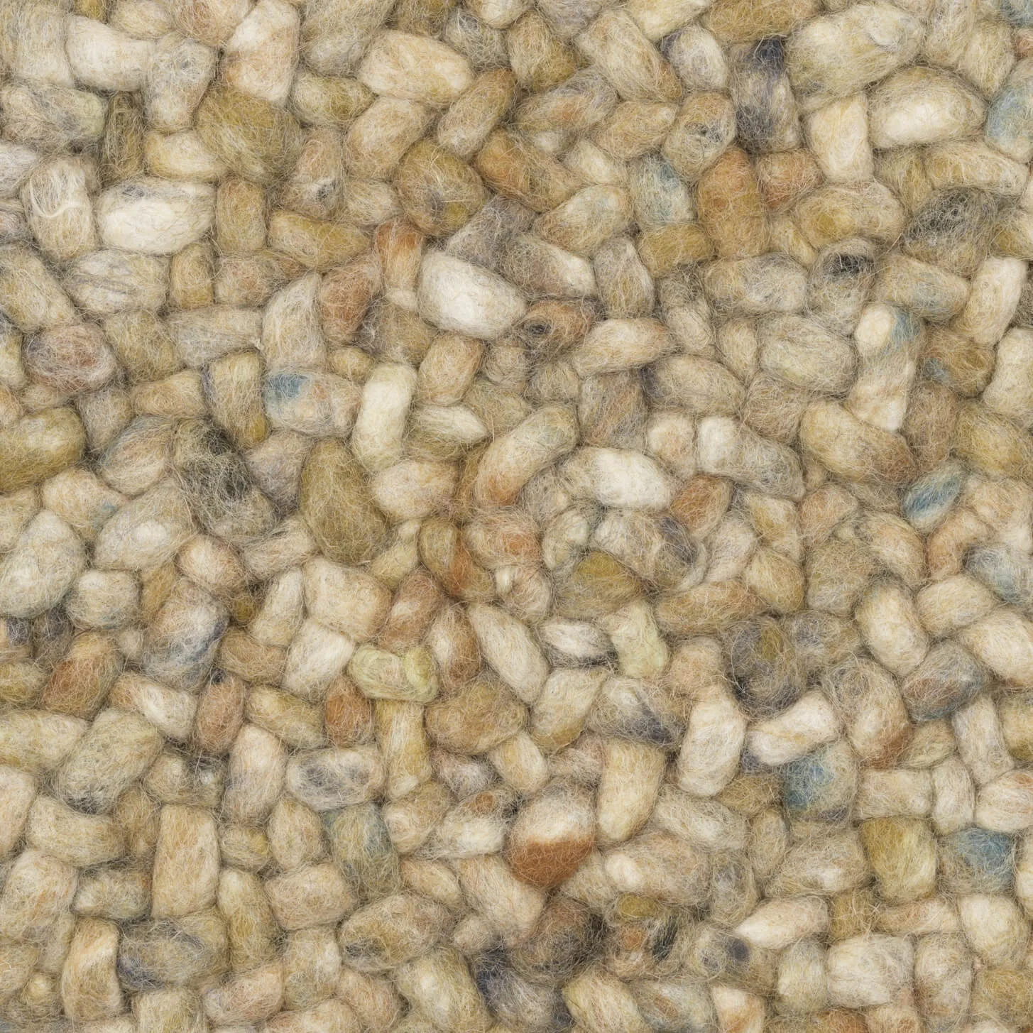 Paulig Handwebteppich Salsa Jameica, rund, Schurwolle, Farbe 447 Draufsicht