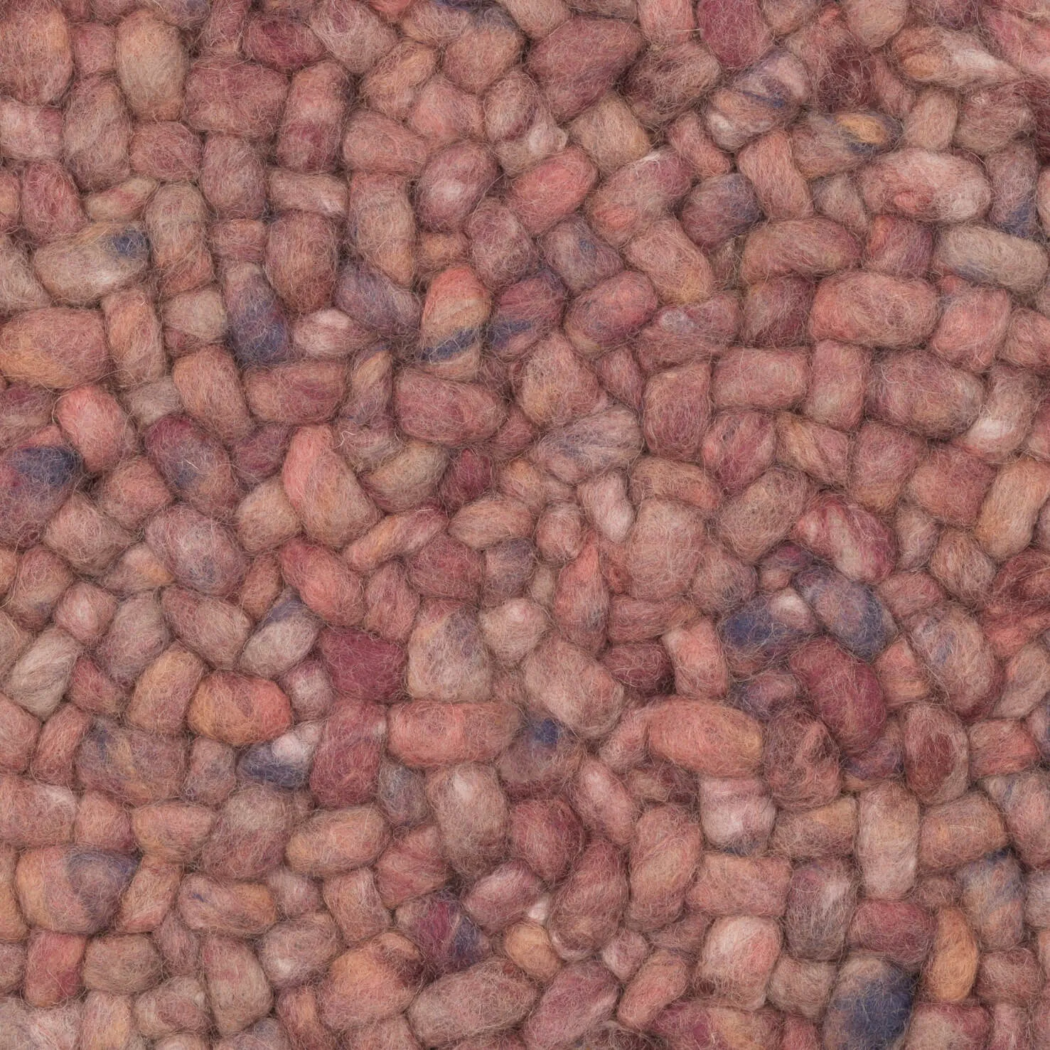 Paulig Handwebteppich Salsa Jameica, rund, Schurwolle, Farbe 216, Draufsicht
