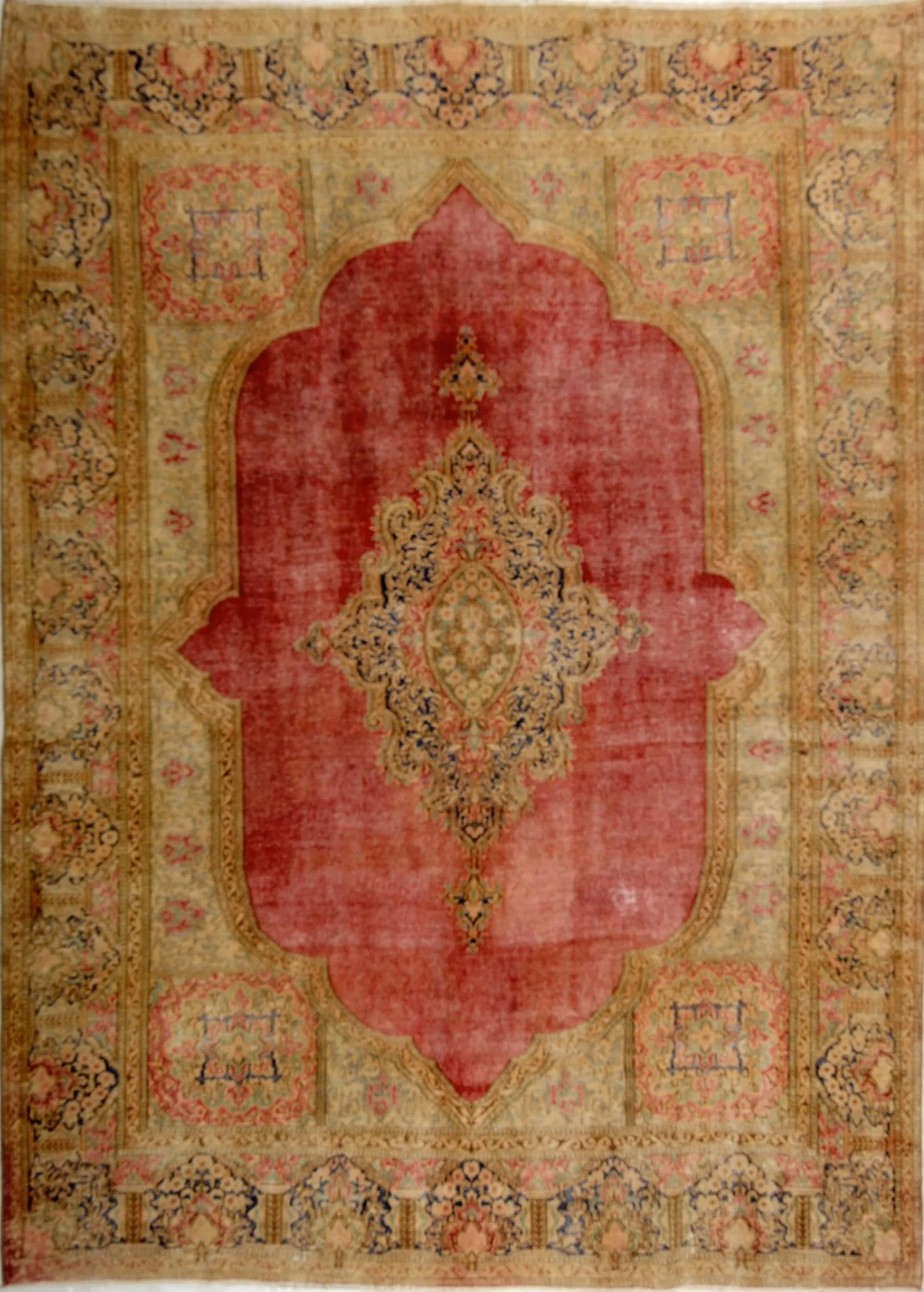 Vintageteppich Kermann Palazzo Premium, Schurwolle, 230 x 322 cm, Draufsicht