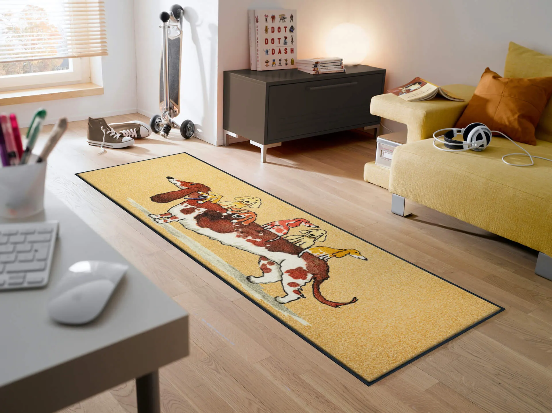 Fußmatte Woof Buddies, Wash & Dry Design, 060 x 180 cm, Interieurbild