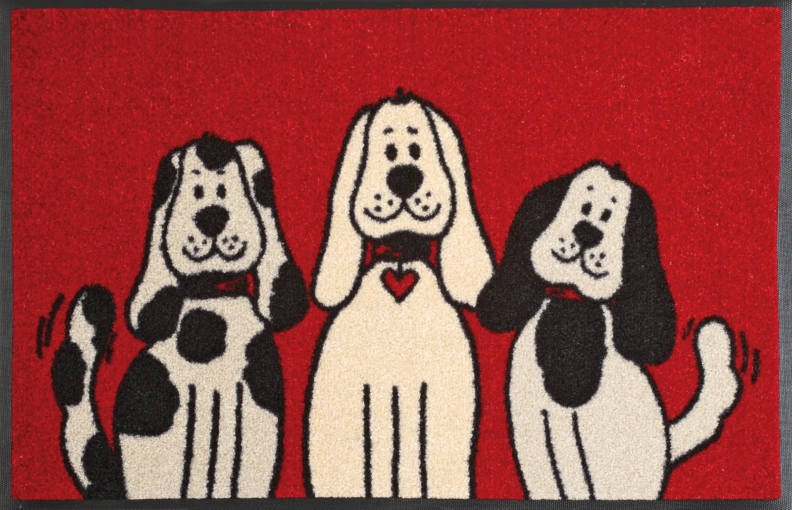 Sauberlaufmatte Three Dogs, wash & dry Design, 50 x 75 cm, Draufsicht