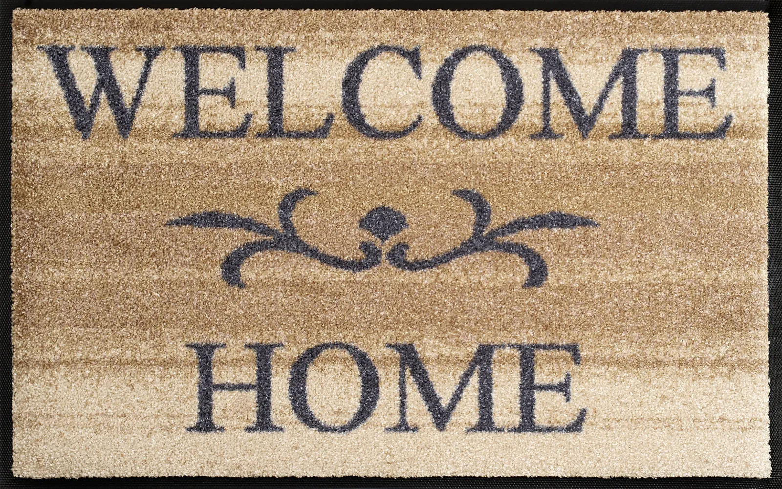 Fußmatte Welcome Home beige, Wash & Dry Design, 050 x 075 cm, Draufsicht