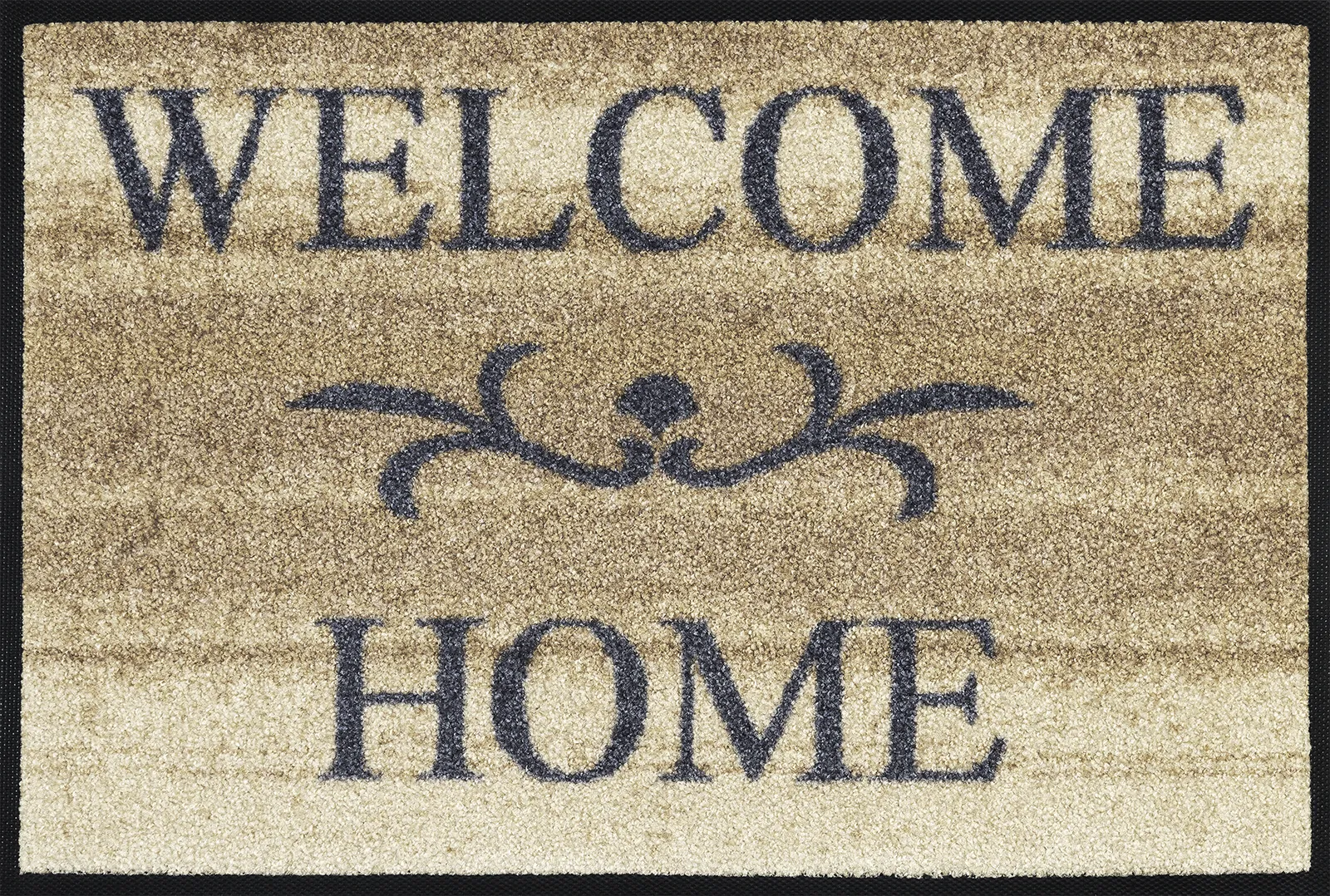 Fußmatte Welcome Home beige, Wash & Dry Design, 040 x 060 cm, Draufsicht