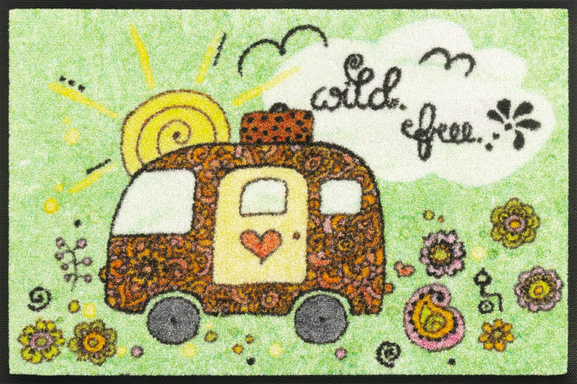 Fußmatte Camper, Kollektion Rollin'Art, mehrfarbig, 040 x 060 cm, Draufsicht