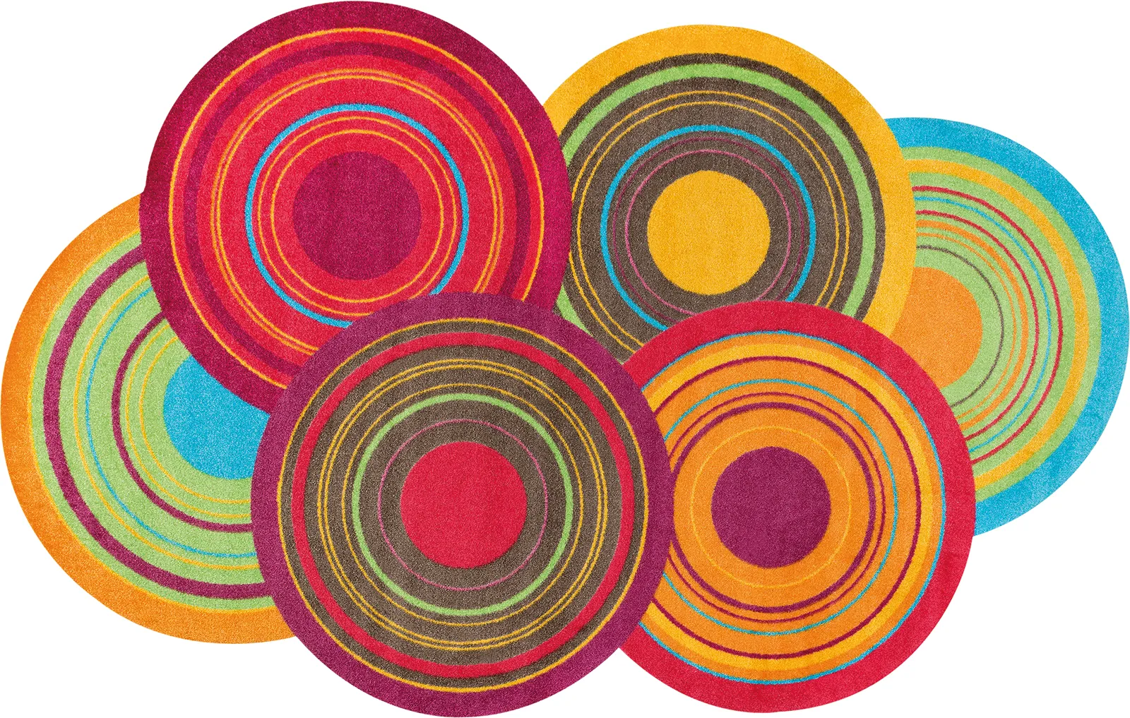 Cosmic Colours Sauberlaufmatte, randlos, mehrfarbig, 110 x 175 cm, Draufsicht