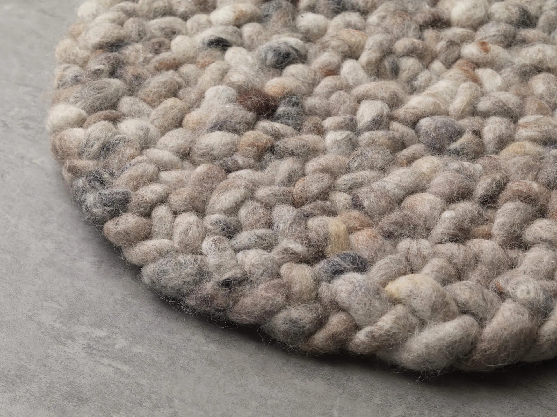 Paulig Handwebteppich Salsa Jameica, rund, Schurwolle, Farbe 469, Detailansicht