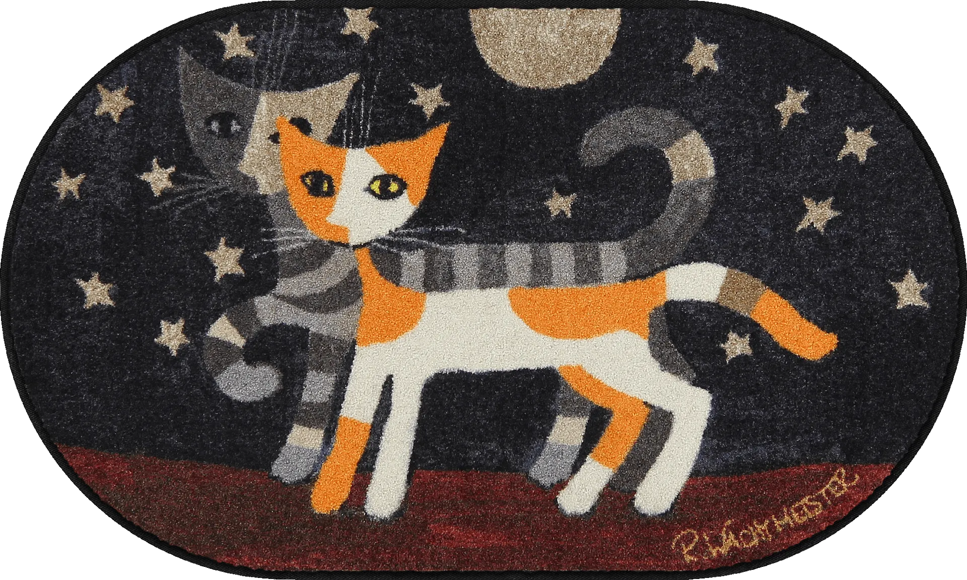 Fußmatte Macchiolina e Tigrotte oval, Wachtmeister Lifestyle, 060 x 100 cm, Draufsicht