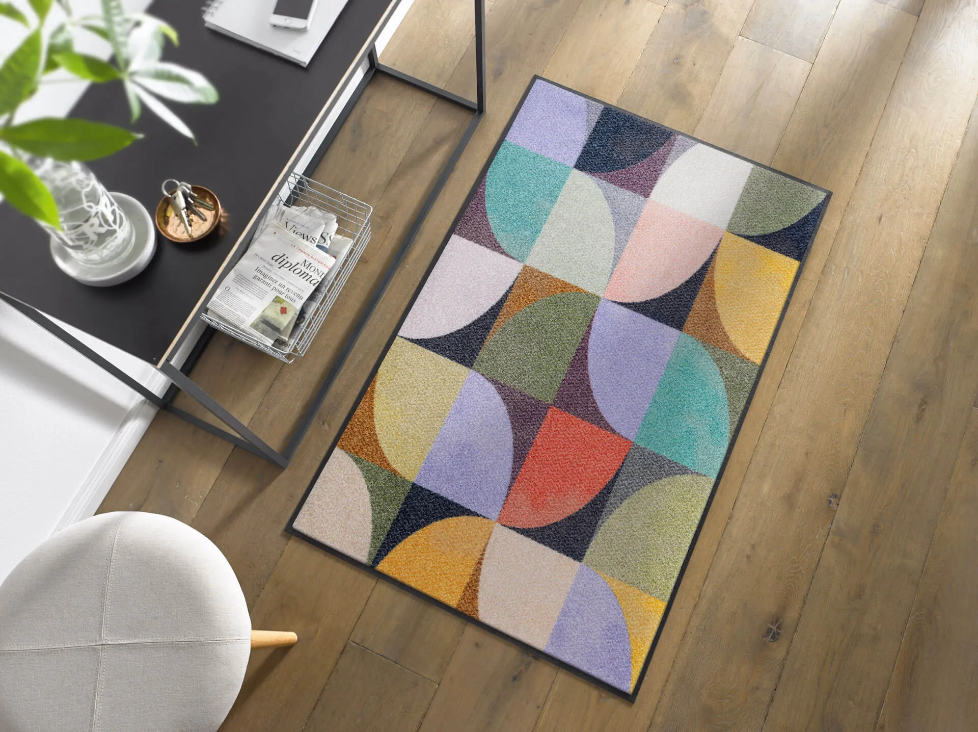 Fußmatte Colour Moments, Wash & Dry Design, 075 x 120 cm, mehrfarbig, Interieurbild