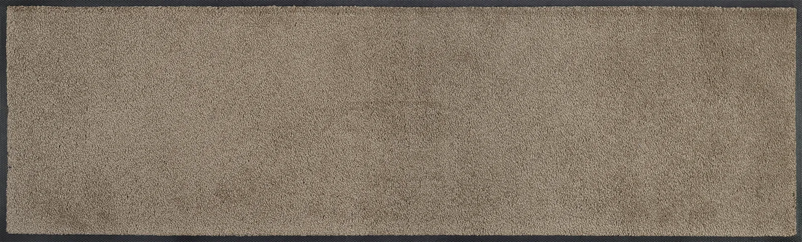 Fußmatte uni Taupe, Wash & Dry einfarbig, 035 x 120 cm, Draufsicht