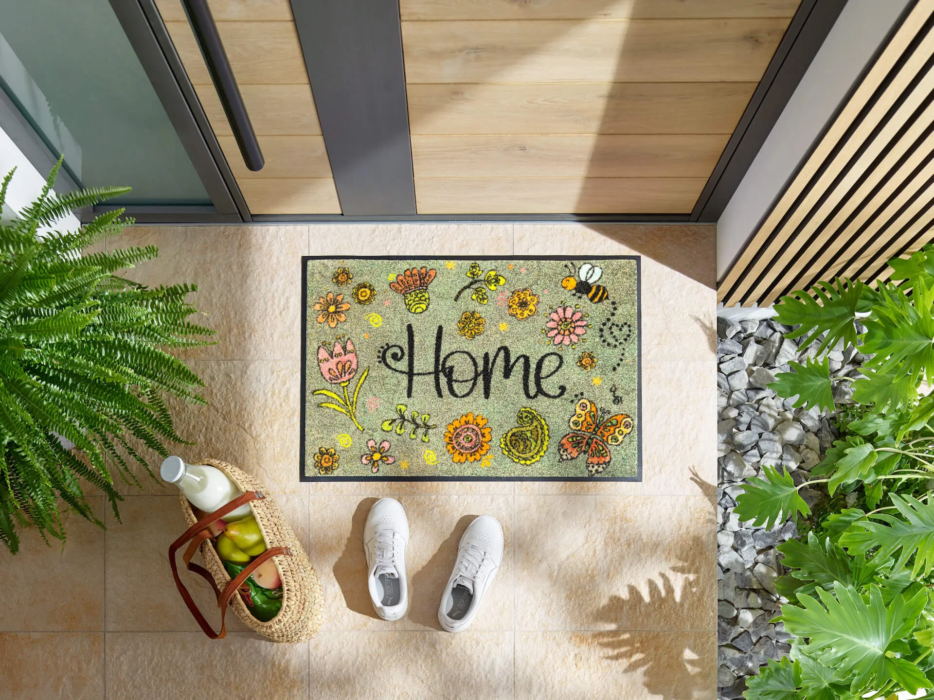 Fußmatte Lovely Home, Wash & Dry Design, mehrfarbig, 050 x 075 cm, Milieubild