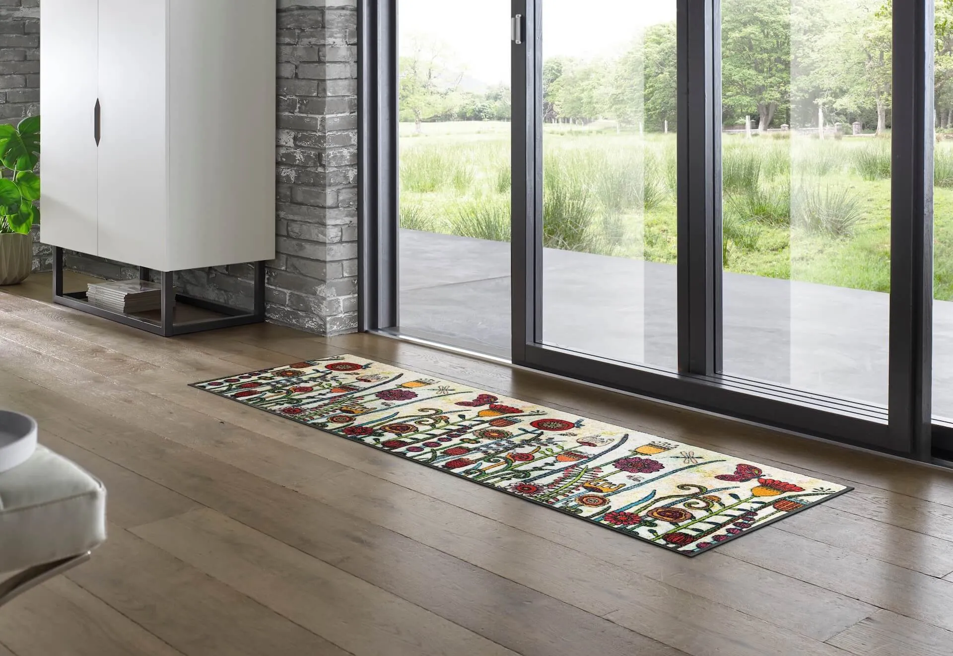 Sauberlaufmatte Sonnentag, wash & dry Kollektion, Rollin' Art Design, 060 x 180 cm, Interieurbild